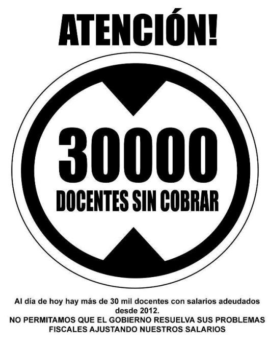 Los salarios y los docentes que no cobraron an.