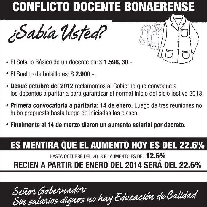 Todas las voces y todas las opiniones sobre el conflicto docente: crticas para todos los gobiernos: Nacional, provincia de Buenos Aires y Ciudad Autnoma de Buenos Aires.